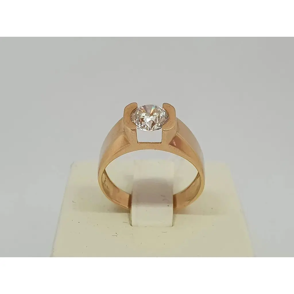 Золоте кільце Tango з фіанітом. 380439 19 - фото 4