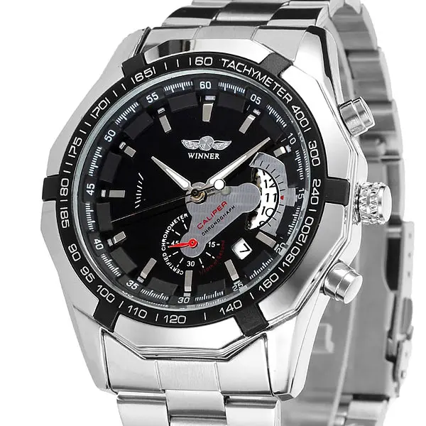 Наручний годинник чоловічий Winner Titanium Сріблястий (130) - фото 2