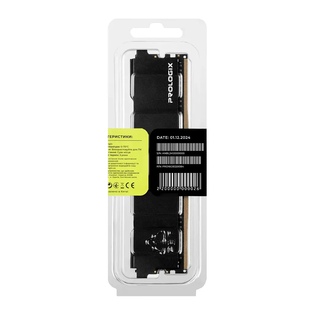 Модуль пам'яті ProLogix DDR4 16GB 3200Mhz Black (PRO16GB3200B4) - фото 6