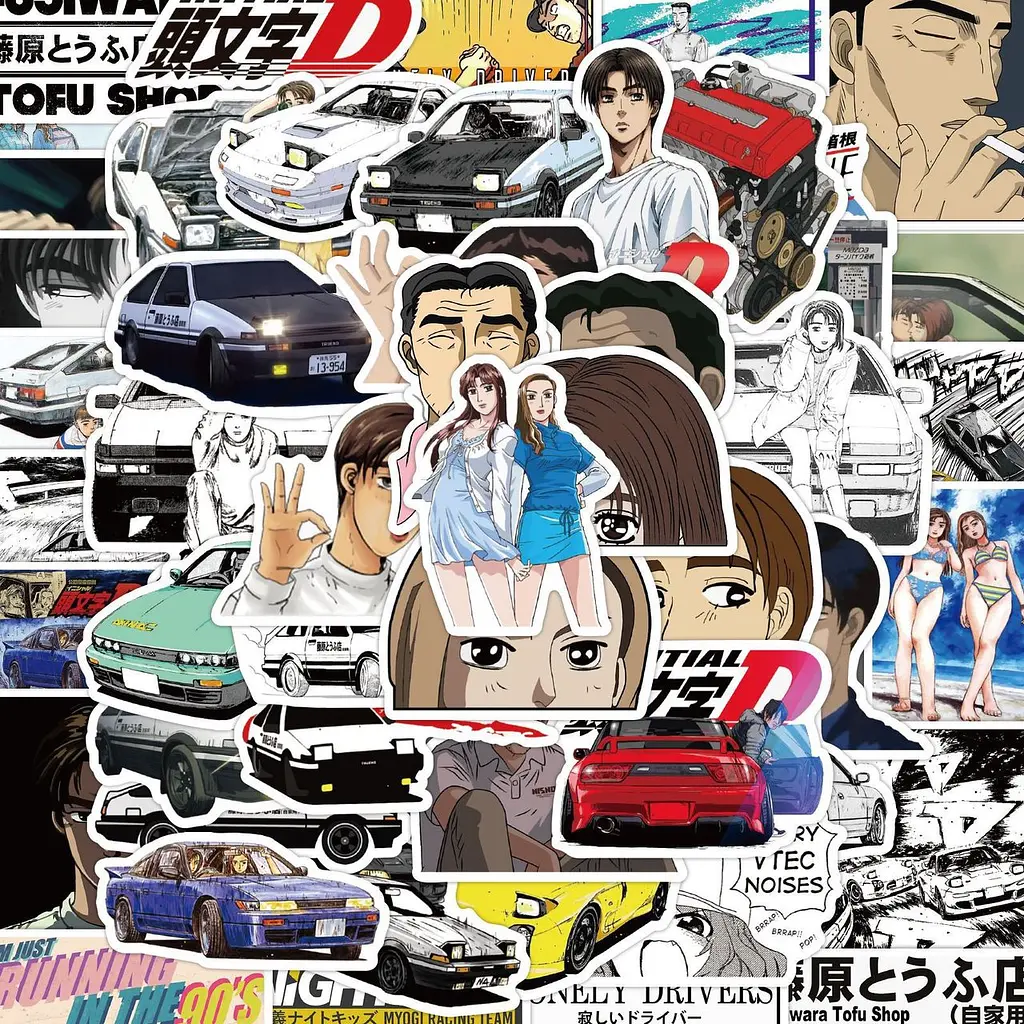 Стикерпак GeekLand Initial D 50 штук - фото 2