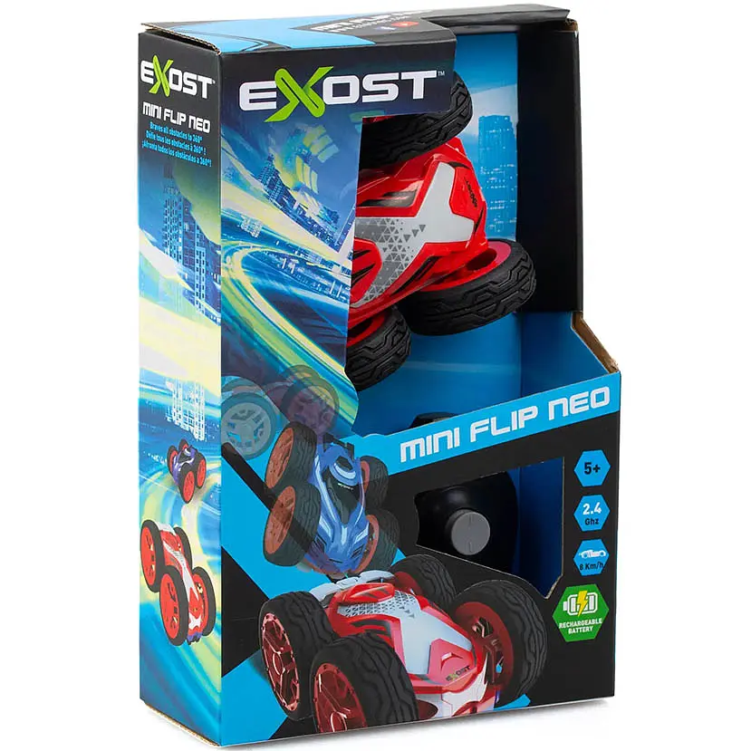 Машина Silverlit Exost Mini Flip Neo 1:34 на радиоуправлении 2.4 ГГц красная, синяя (20290-1) - фото 8