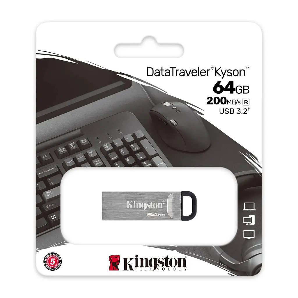 Накопитель 64GB USB 3.2 Type-A Gen1 DT Kyson Kingston teh0013415 - фото 5