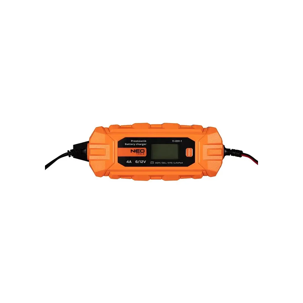 Зарядний пристрій для автомобільного акумулятора Neo Tools 4A/70Вт, 3-120Ah, для кислотних/AGM/GEL (11-891) - фото 4