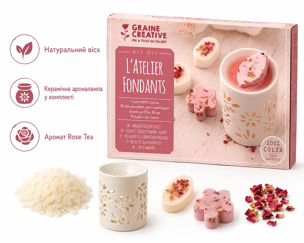 DIY набір для створення ароматичних воскових саше Graine Créative L’atelier Fondant творчий подарунок для дівчини подруги мами (SKU-045) - фото 2