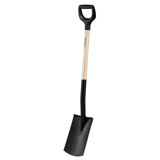 Лопата пряма з дерев'яною ручкою Fiskars Solid™ (1066722) - фото 3