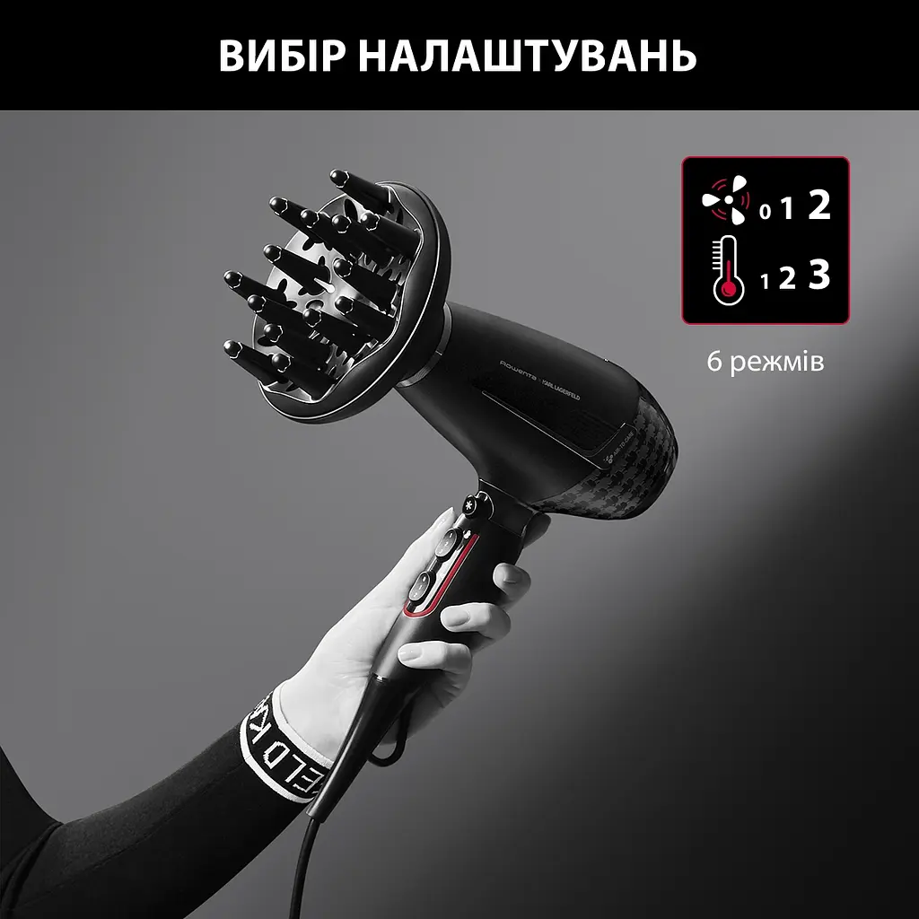 Фен Rowenta x Karl Lagerfeld K/PRO Stylist CV888LF0 - фото 7