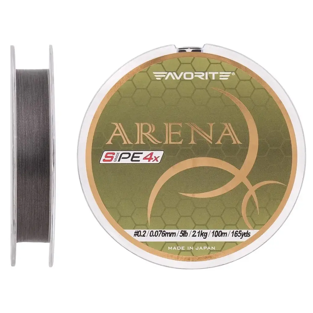 Шнур Favorite Arena PE 4x 100m 0.2/0.076mm 5lb/2.1kg Silver Gray (1693.10.93) - фото 2