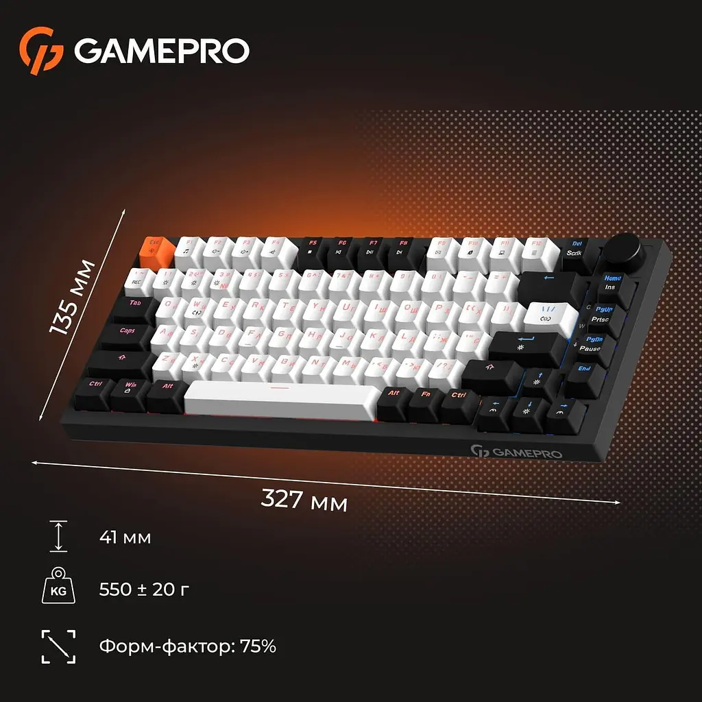 Клавіатура GamePro MK160 V2 Warden QLAB Sakura Black (MK160-V2-B-QS) - фото 11