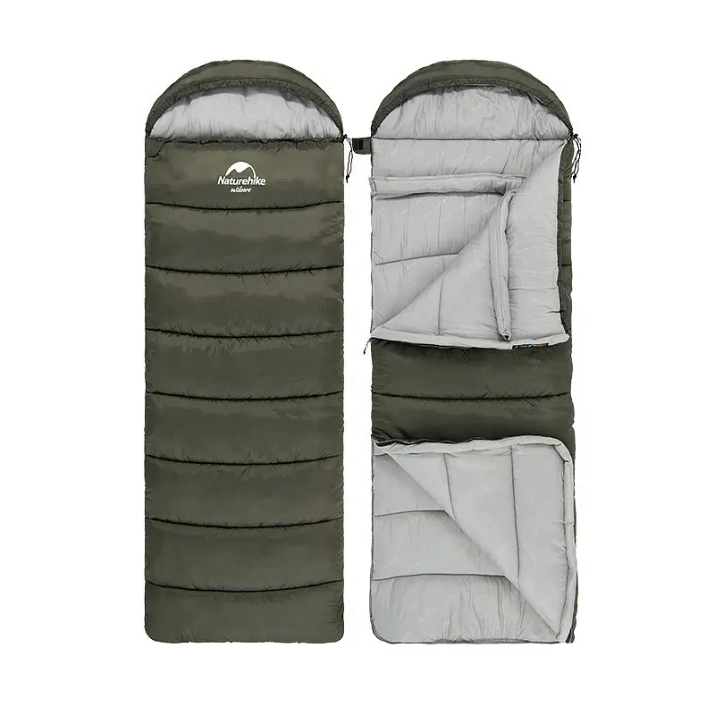 Спальник з капюшоном Naturehike U350S NH20MSD07, (-3°C), лівий, темно-зелений - фото 2