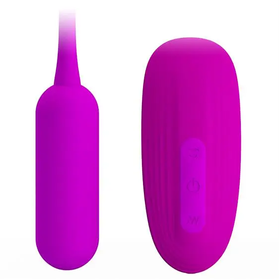 Віброяйце з кліторальним стимулятором Pretty Love Curupira Multifunctional 2 in 1 Purple - фото 5