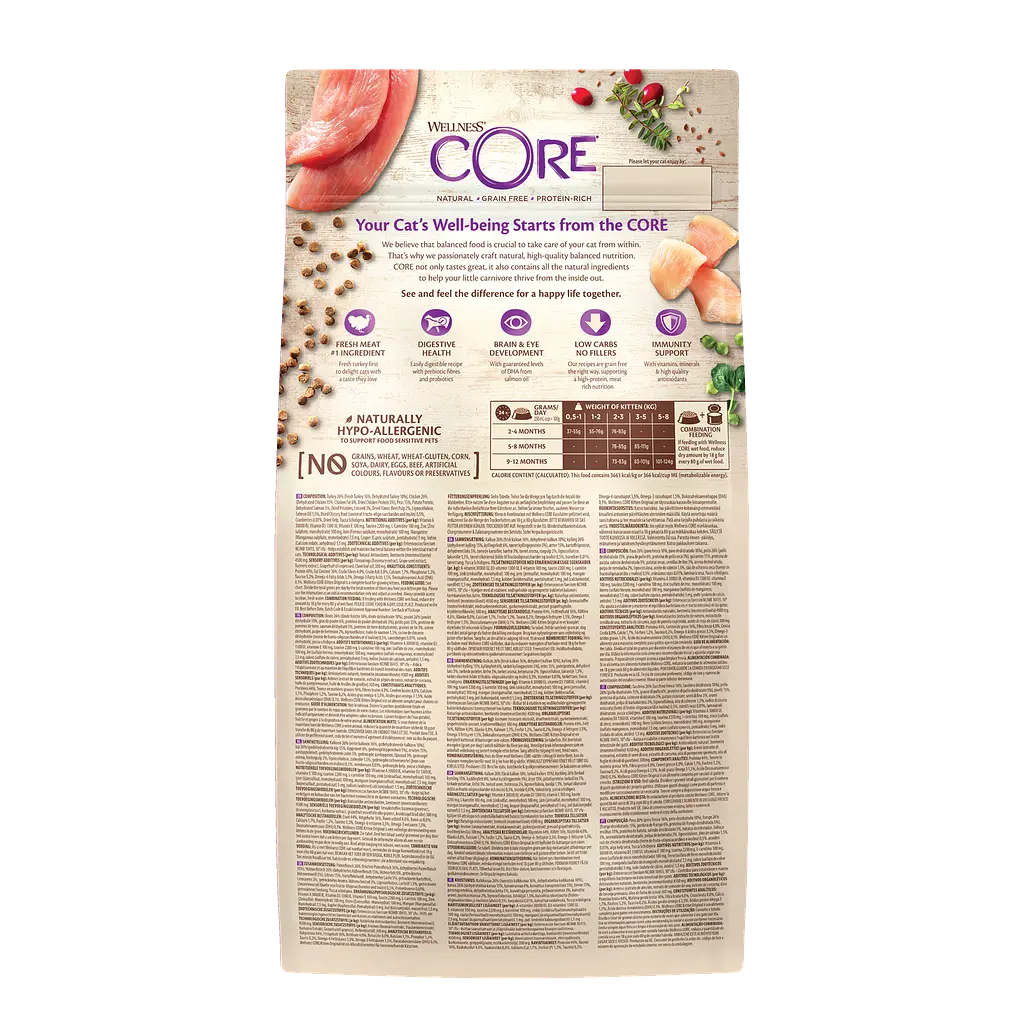 Сухий корм для кошенят Wellness CORE Kitten Original з індичкою та куркою - фото 2