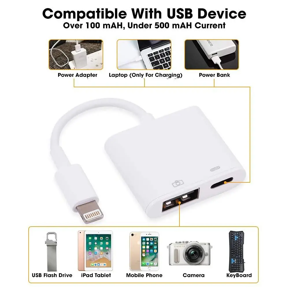 OTG-адаптер Sounce 2-в-1 для iPhone та iPad із підтримкою заряджання - фото 6