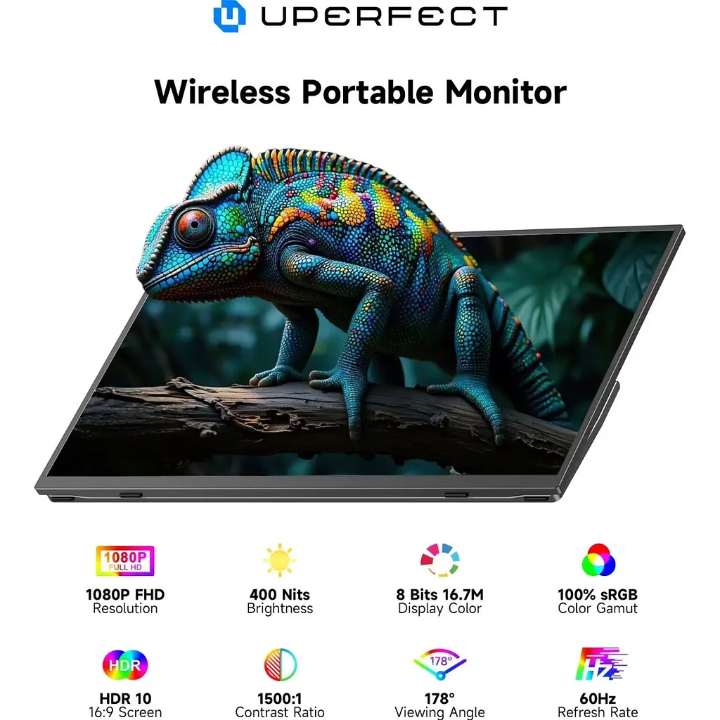 Портативний монітор UPERFECT 15.6" FHD 60Hz 8000mAh [171123] - фото 2