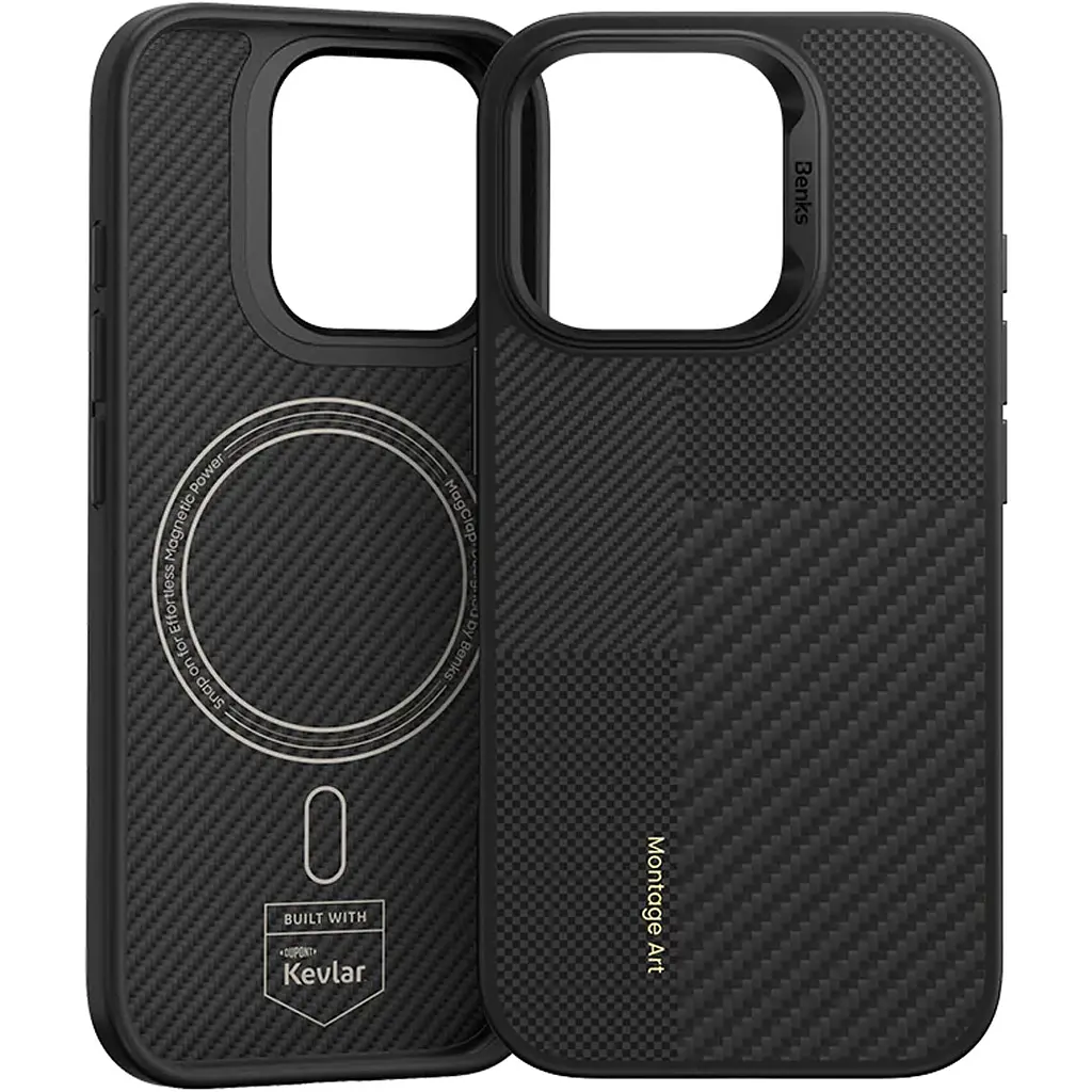 Чохол Benks Montage ArmorPro Kevlar Case 600D/1500D MagSafe для Apple iPhone 16 Pro Black (6948005905071) [117768] - фото 2