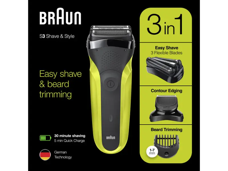 Электробритва Braun Series 3 300BT black/green - фото 5