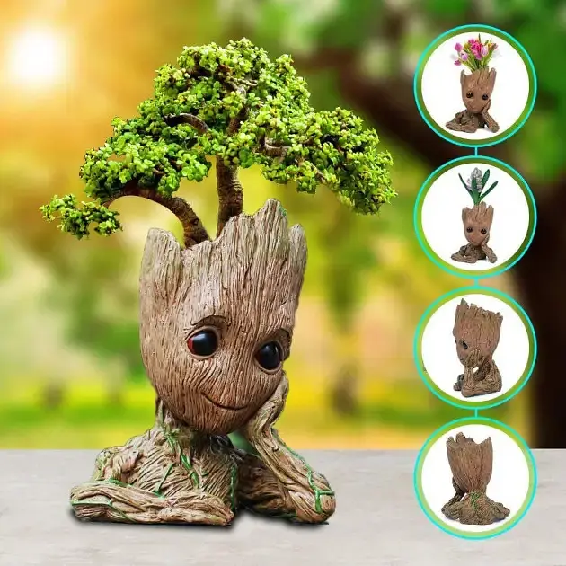Набор горшочков для цветов или канцелярии Грут Groot G1 + G2 + G3 + G4 - фото 6