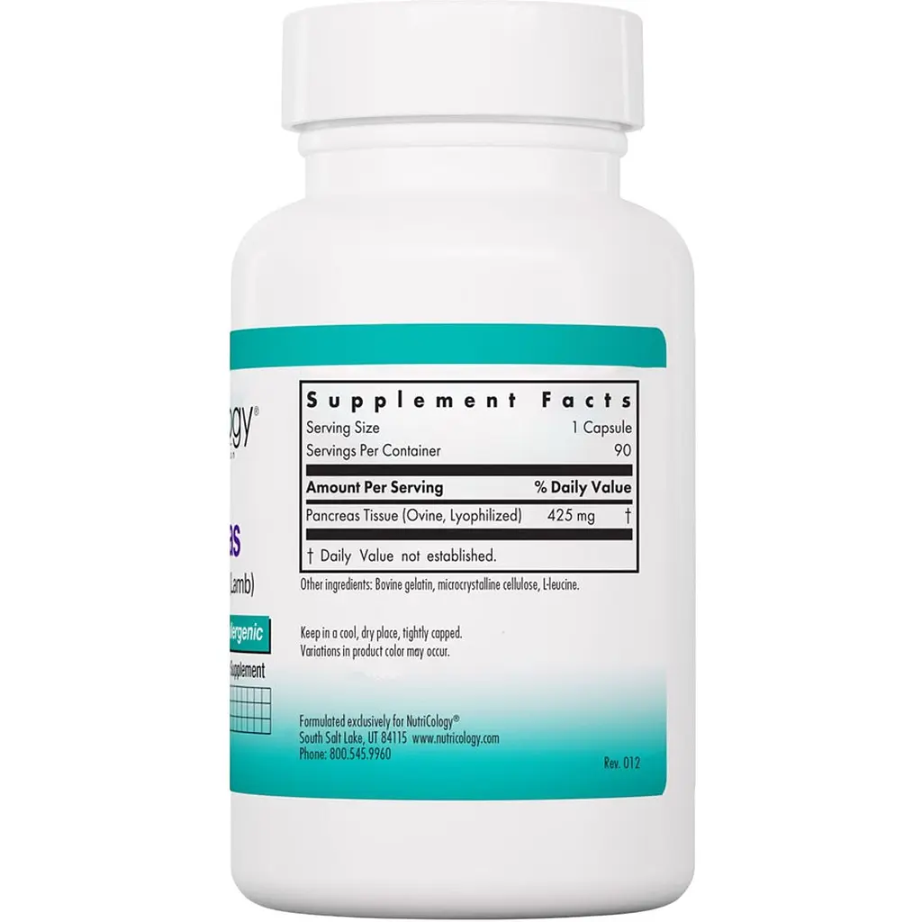 Поджелудочная железа овечья Nutricology Pancreas 90 капсул (ARG-51630) - фото 2
