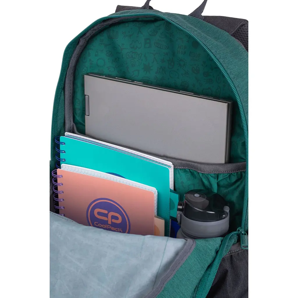 Рюкзак CoolPack Rіder Rpet Duo Colors Green&Black, 27 л, 44x33x19 см (F059767) - фото 6