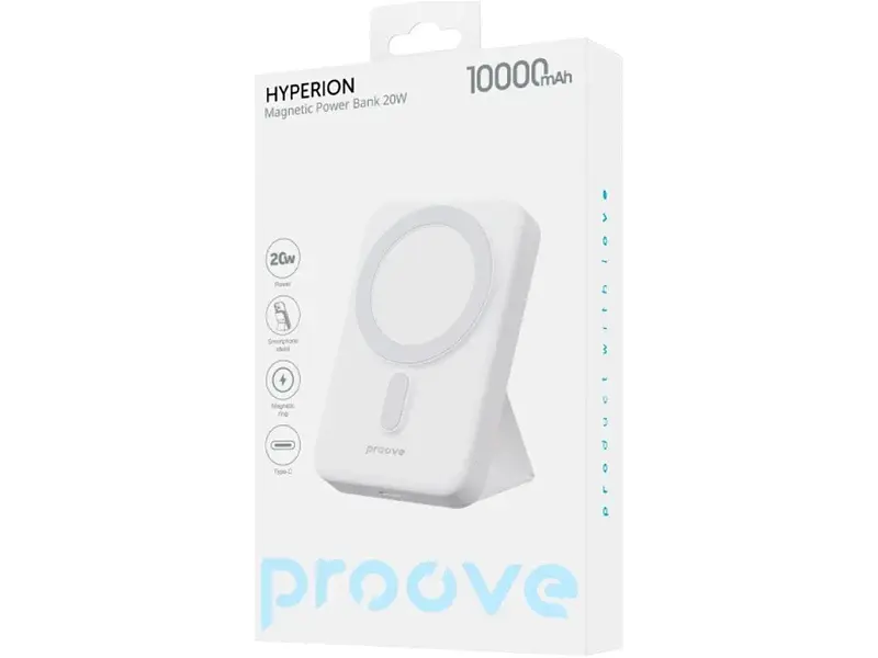 Зовнішній акумулятор (павербанк) Proove Hyperion 10000mAh 20W White (PBHP15020002) - фото 7