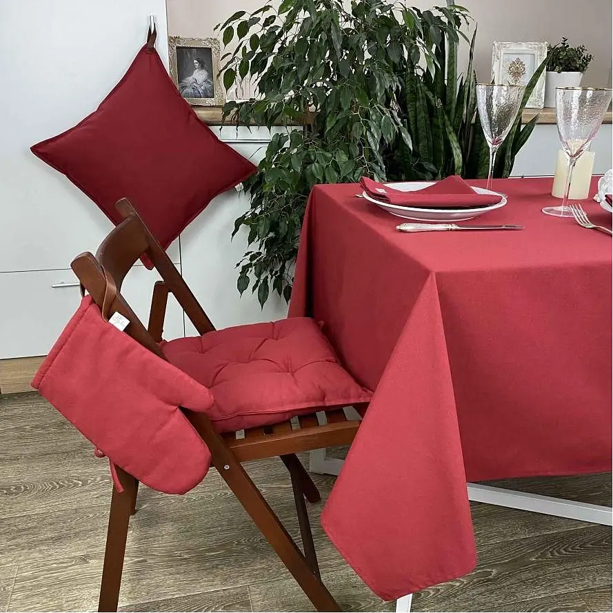 Скатертина Прованс 180х145 см бордо (21395) - фото 3