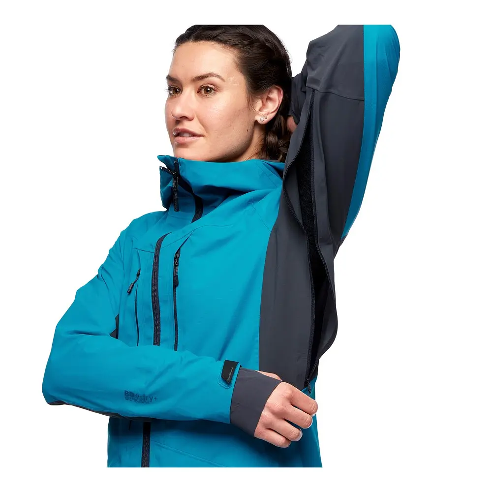 Жіноча куртка Black Diamond Dawn Patrol Hybrid Shell XS Бірюзовий - фото 8