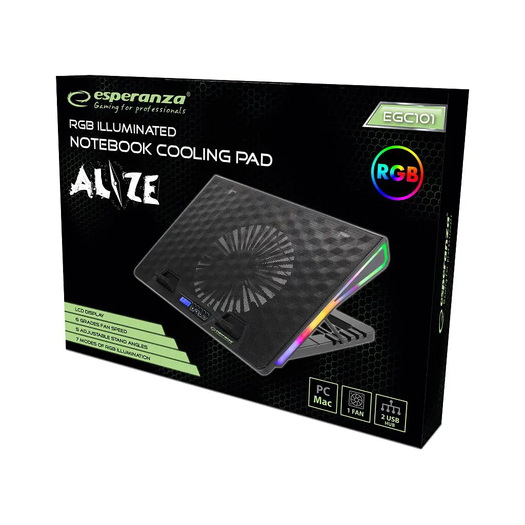 Підставка до ноутбука Esperanza EGC101 with RGB Alize (EGC101) - фото 4