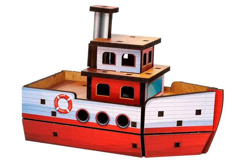 Конструктор дерев'яний Puz-00962 "Turbo Ship" в кульку PuzzleOK - фото 4