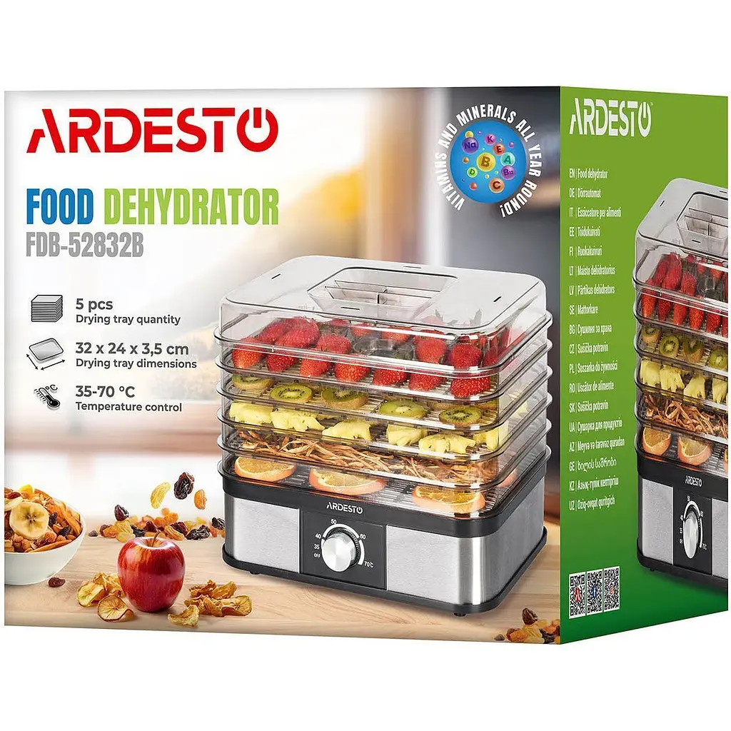 Сушарка для овочів та фруктів Ardesto FDB-52832B [138171] - фото 6