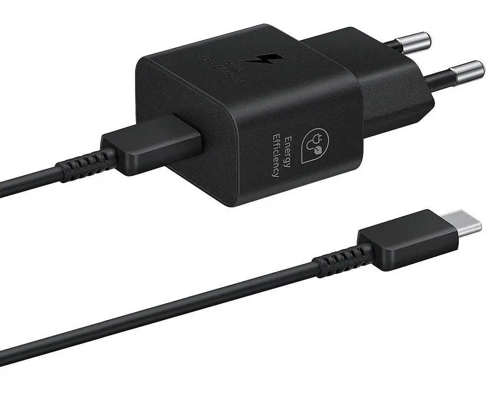 Сітчастий зарядний пристрій Samsung 25W Travel Adapter + Type-C cable Чорний (EP-T2510XBEGEU) (6921948)