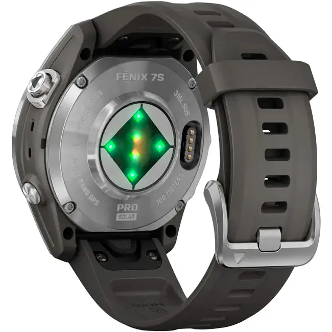 Смарт-годинник Garmin Fenix 7S Pro Solar Edition Silver with Graphite Band (010-02776-00) [90552] - фото 7