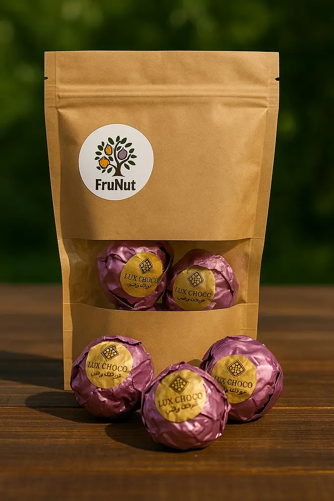Дубайські цукерки, 1 шт (фундук, макадамія, журавлина, фісташка), рожева, 39 г 39 г FruNut
