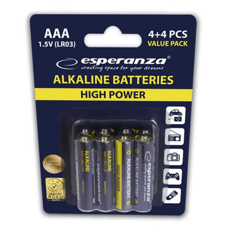 Батарейка Esperanza AAA LR03 Alkaline x 8 (EZB104) - фото 2