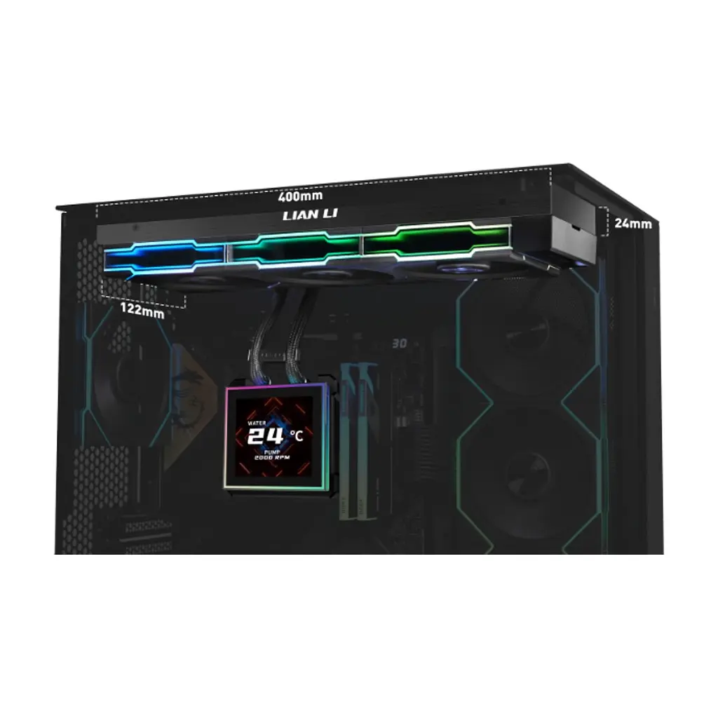 Система рідинного охолодження Lian Li HydroShift II LCD-S 360CL Black (G89.GHS2LCDS36CB.00) - фото 7