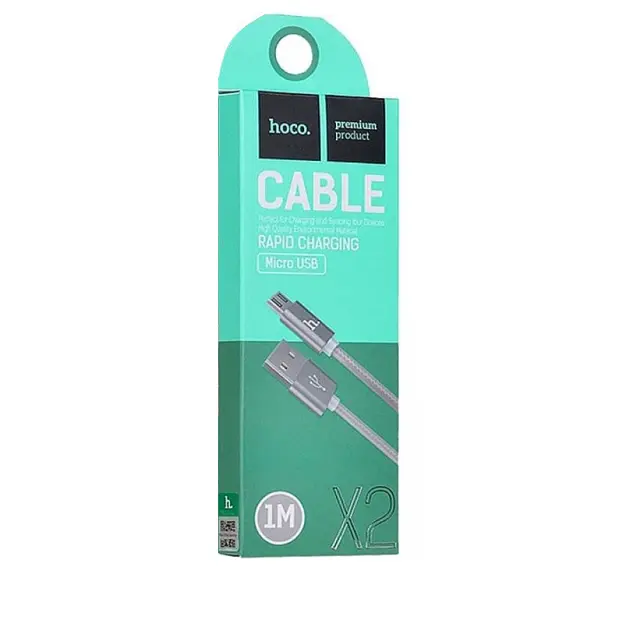Кабель Hoco X2 Pisces Cable USB to MicroUSB 2A 1m Tarnish - фото 2