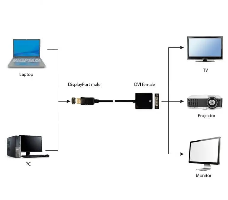 Переходник Cablexpert A-DPM-DVIF-002, DisplayPort-DVI, 0,1 м, черный (A-DPM-DVIF-002) - фото 3