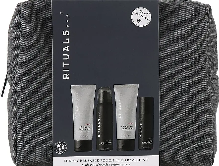 Набір Rituals Samurai Men`s Care (sh/gel 70ml+sh/foam 50ml+b/lot 70ml+deo 50ml+косметичка) - фото 2