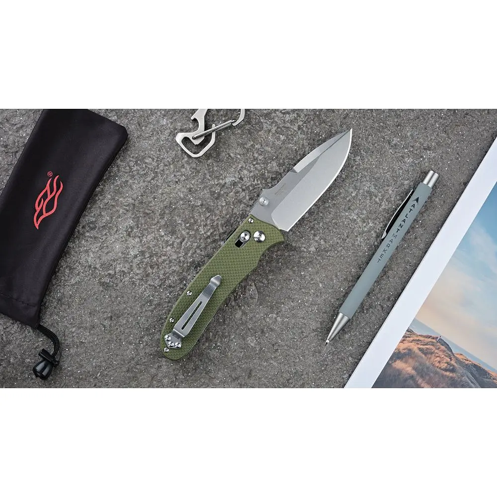 Ніж складаний Ganzo D704-GR D2 сталь зелений - фото 6
