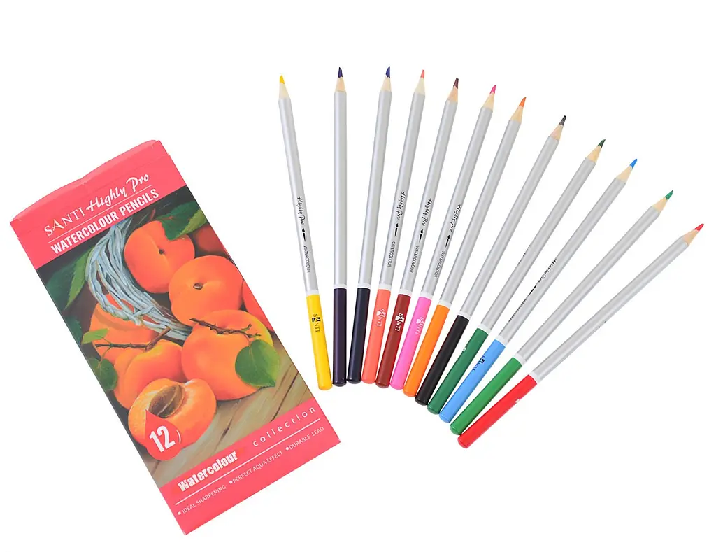 Олівці акварельні Santi Highly Pro, 12 шт. - фото 2
