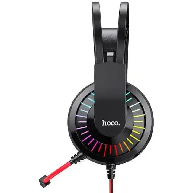 Ігрові геймерські навушники Hoco Gaming W105 з мікрофоном і LED RGB підсвіткою червоні - фото 4
