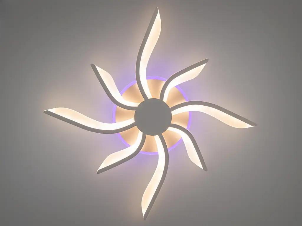 Стельовий світильник LED Diasha 2480/4+4WH, 65W, 3200K-6500K, білий акрил, сучасний стиль для дому - фото 2