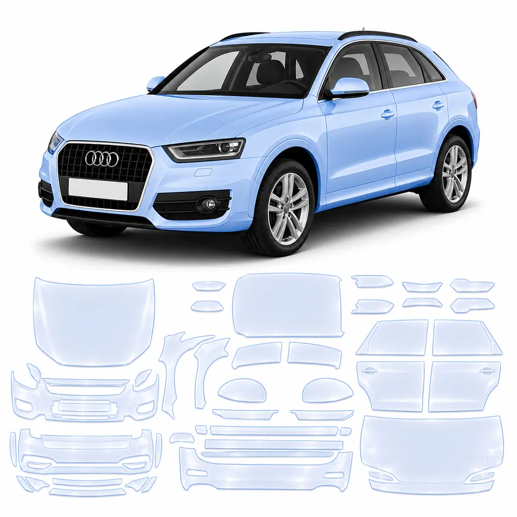 Антигравійна захисна бронеплівка за лекалами для Audi Q3 8U 2011-2018 - повний кузов