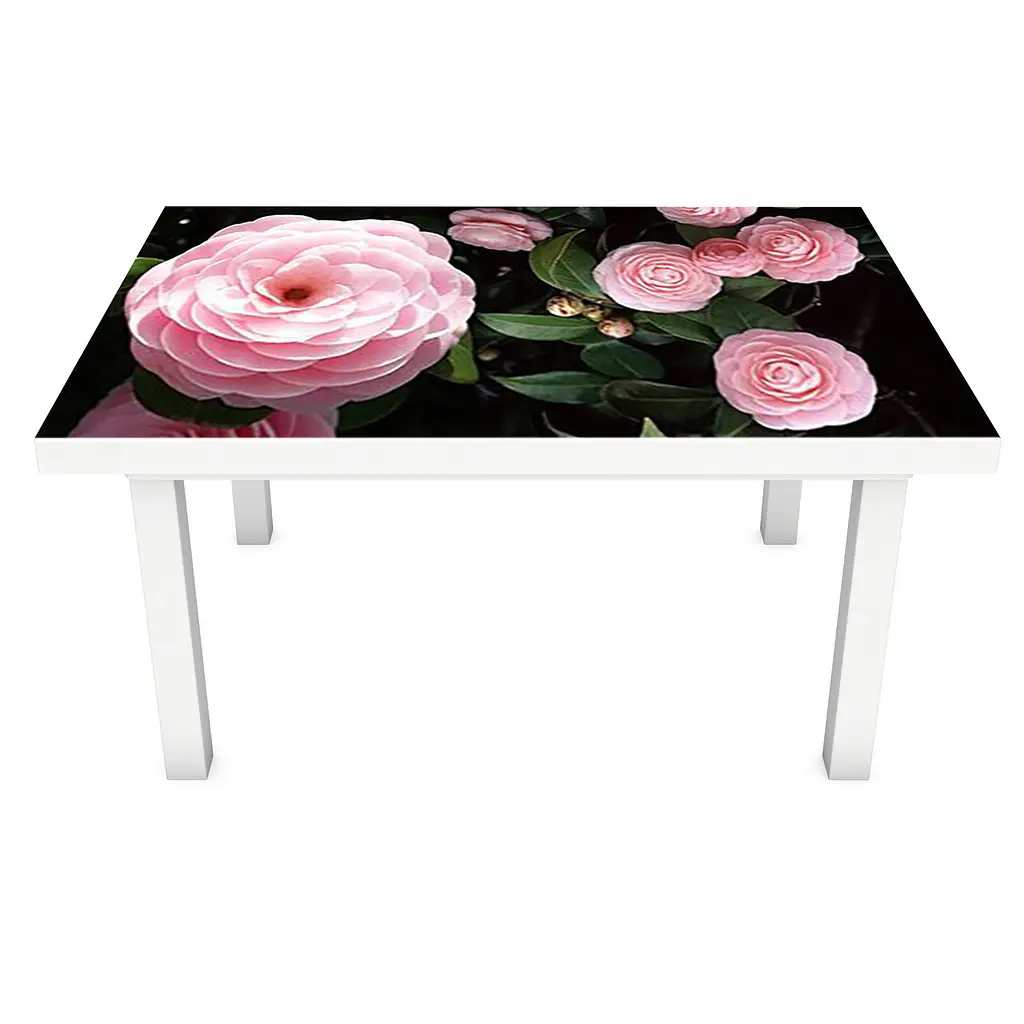 Вінілова наклейка на стіл Пелюстки Троянди Бутони самоклейка плівка Рожевий 65х120 см Happy Pocket Z183402 - фото 2