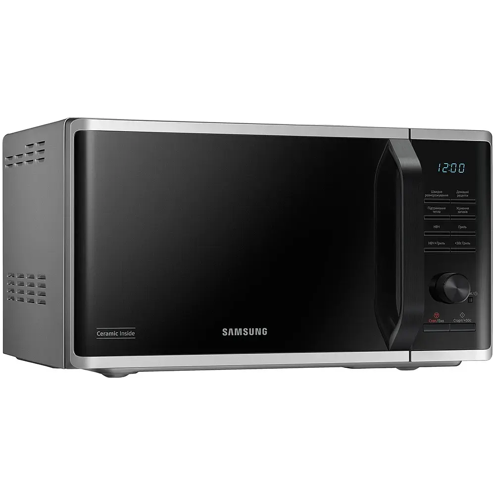 Мікрохвильова піч з грилем Samsung MG23K3515AS Stainless steel/black UA - фото 2