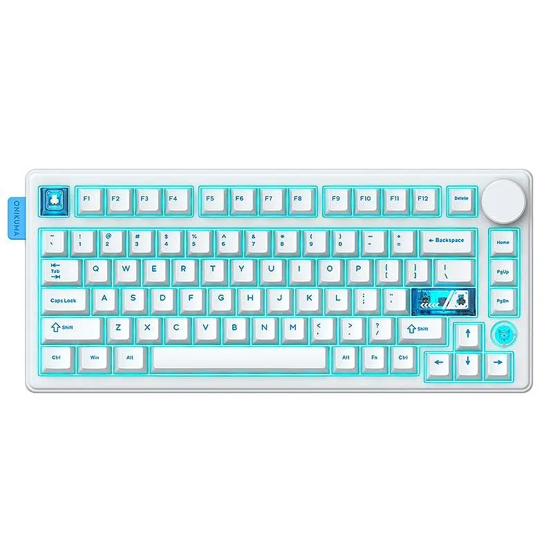 Клавіатура Onikuma Tri Mode Mechanical RGB gaming keyboard 81 Keys MT706 |2.4G/BT/Type-C, ENG Layout - фото 2