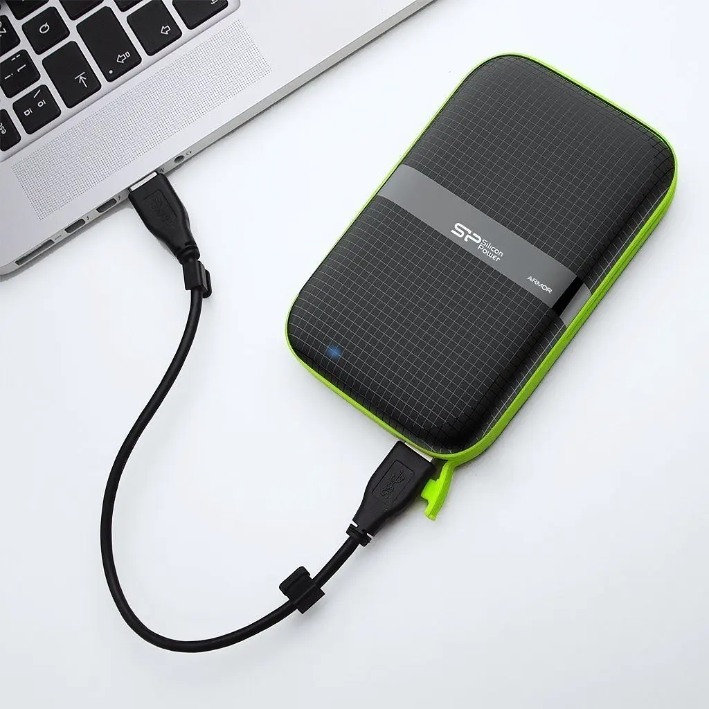 Внешний жесткий диск Silicon Power 2 ТБ Armor A60 черно-зеленый (SP020TBPHDA60S3K) - фото 4