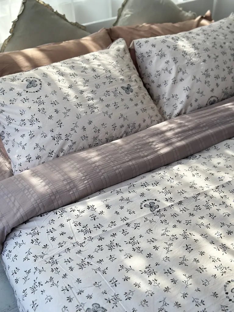 Постільна білизна сімейна Dushka Home Муслін 41036 160х215х2 см - фото 4