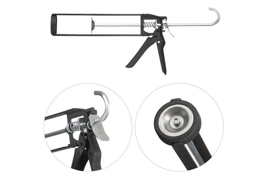 Пистолет монтажный для силикона Intertool 225 мм скелетный Pro - фото 3