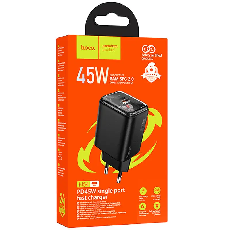 МЗП Hoco N54 Monsoon PD45W (1USB-C) Black - фото 5