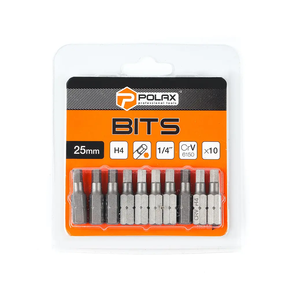 Біта сталева Polax 25 мм H4 1/4" ,10 шт (51-073) - фото 3
