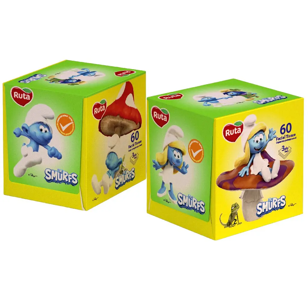 Серветки косметичні Ruta Kids тришарові білі 60 шт. в кубі - фото 2